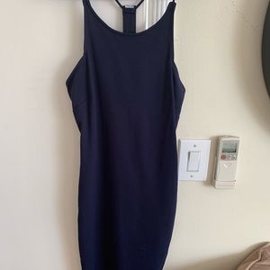 Navy blue fitted dress
